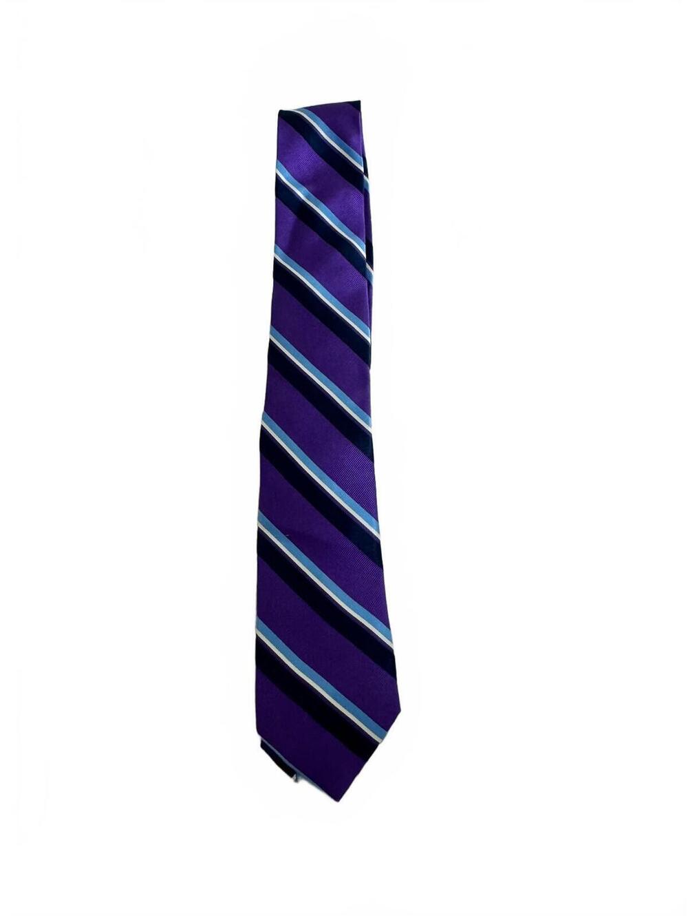 Jos. A. Bank Executive Collection 100% Silk Purple Striped Tie